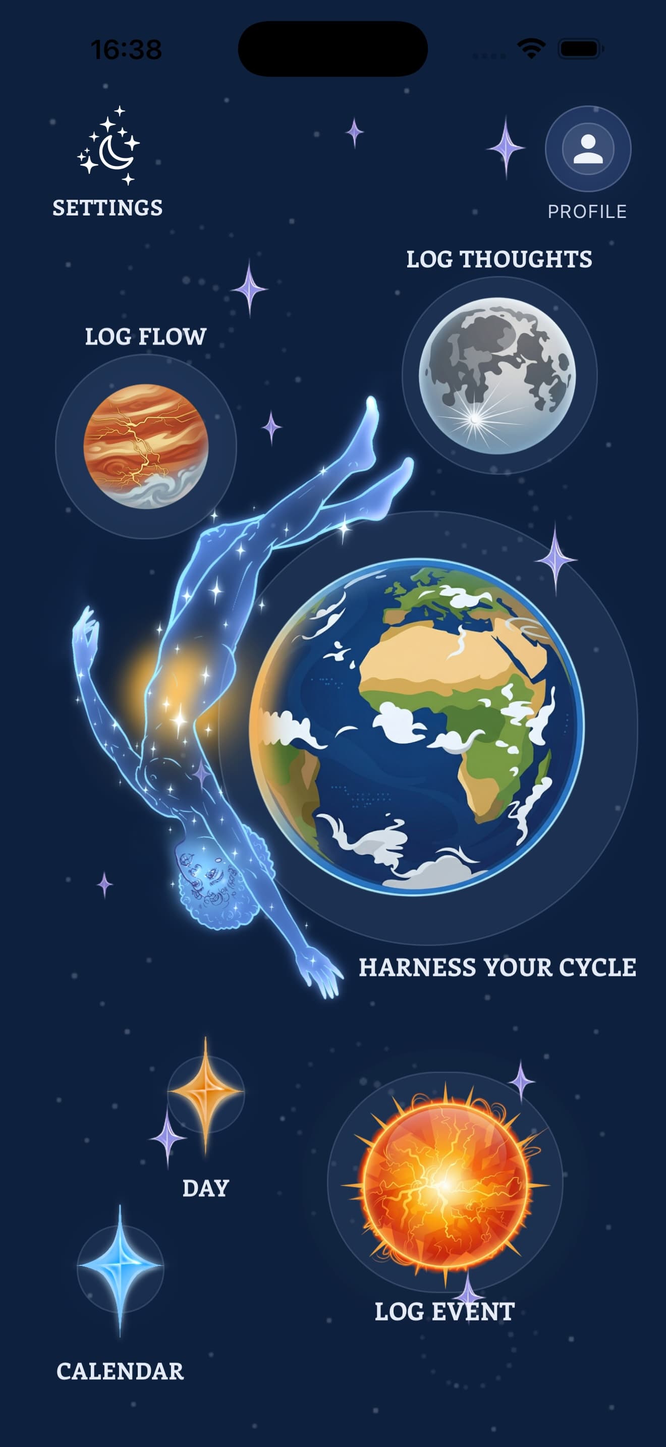 Local-First Cycle Tracker app preview