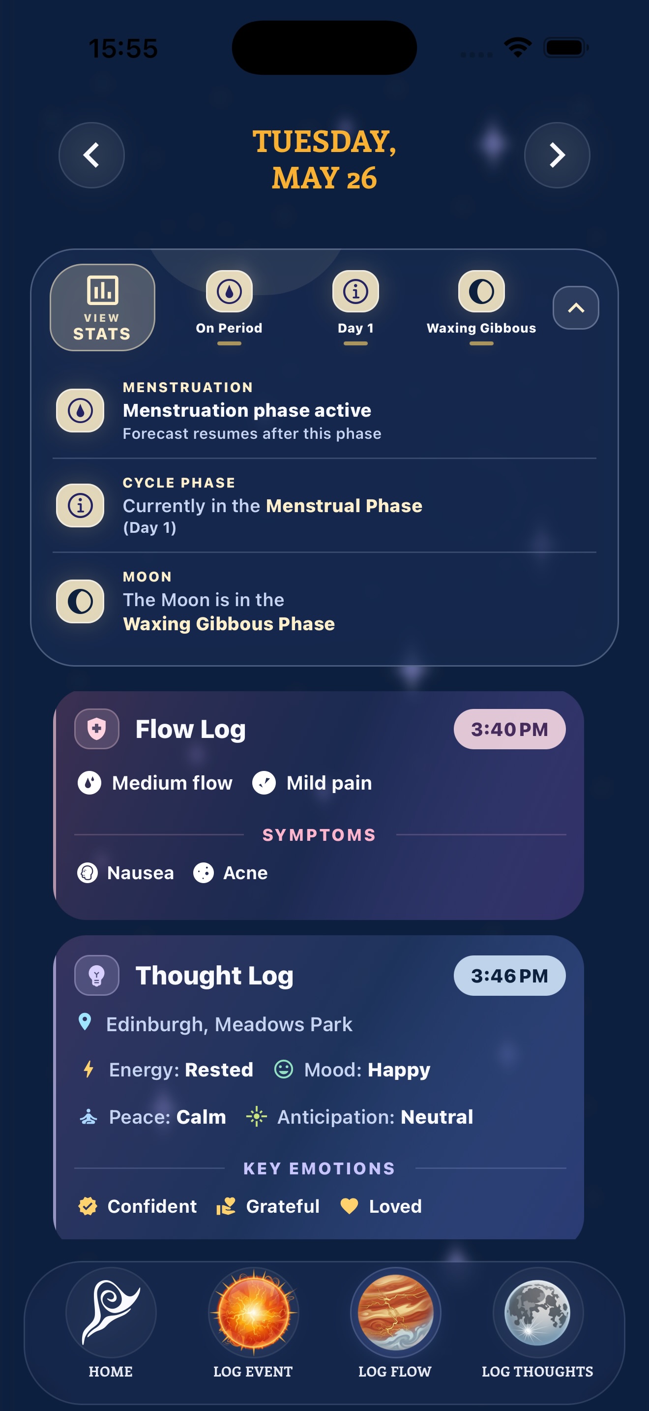 Your cycle does not happen separately from your life. app preview